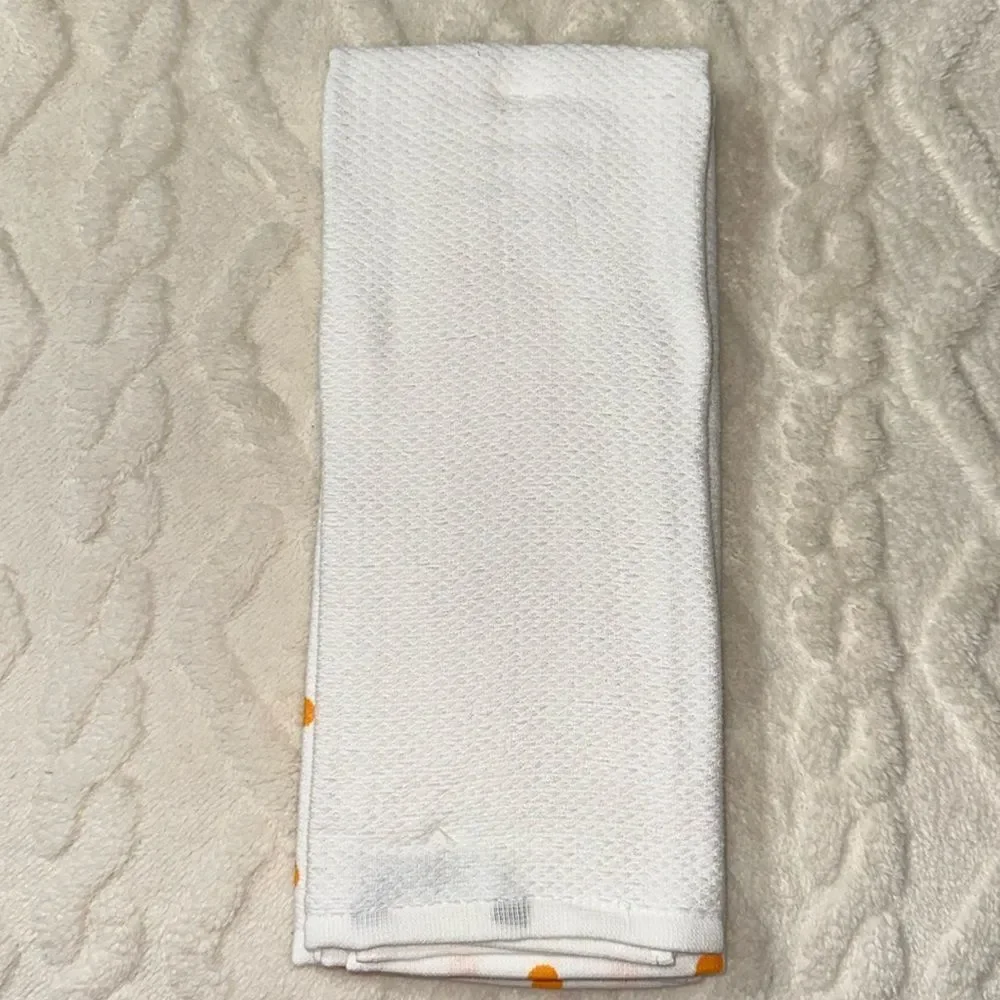 kate spade Cocktail Glass Ice Bubbles Orange Peel White Cotton Kitchen Towels